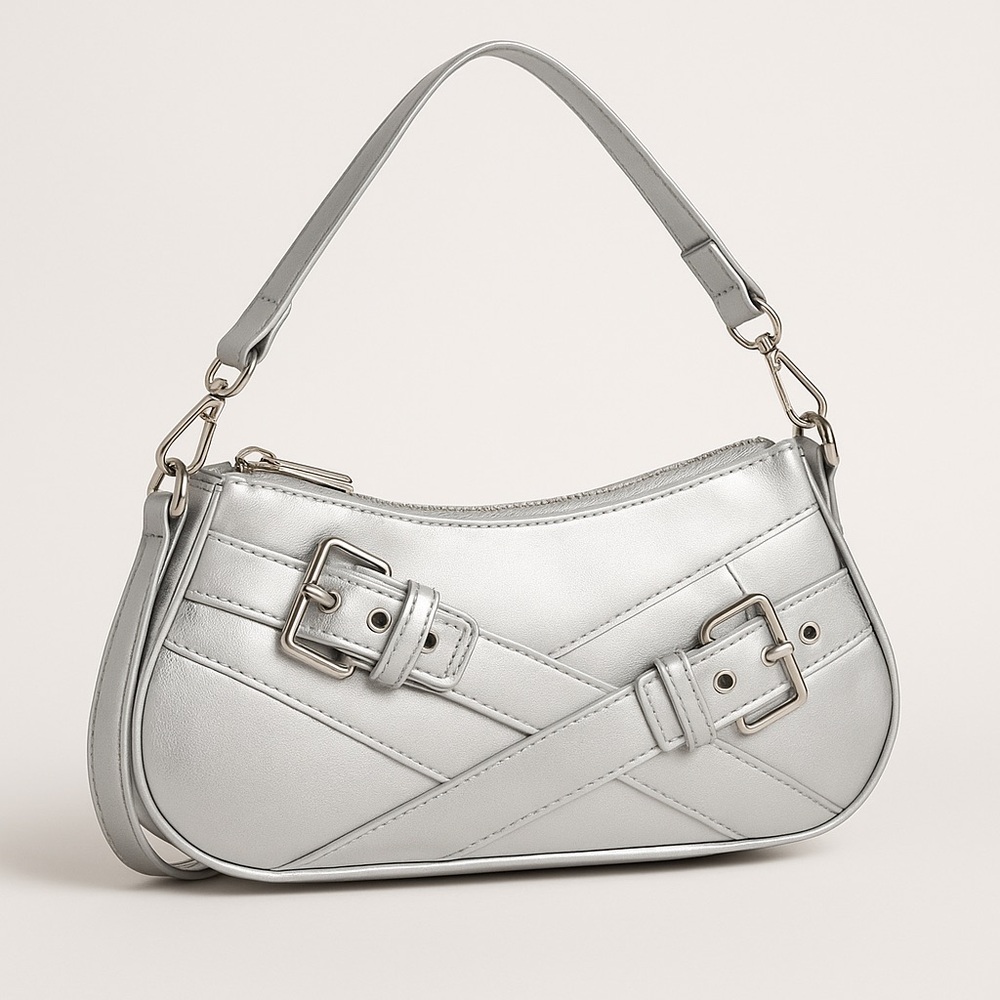 No Boundaries Silver Shoulder Bag